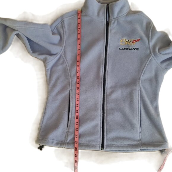 Ultra Club Women's Lt Blue Jacket w/Embroidered Corvette Logo, Size Lg _ New - Picture 15 of 15